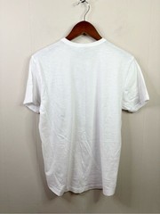 Buck Mason white slub curved hem tee shirt size SM new