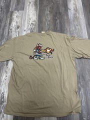 Vintage Mossimo Shirt Sz XL Single Stitch Skater Flame Fight Fire A Fire