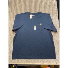 Carhartt K87 Mens Loose Fit Heavyweight Pocket T-Shirt Navy Blue 2XL NWT