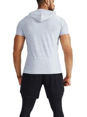 Men’s 3 Pack Dry Fit Running Shirt Workout Athletic Shirt with Hoods,Navy Blu…
