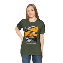 Camaro Yellow Checkered Personalized T-Shirt, Unisex Jersey Short Sleeve Tee