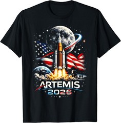 Artemis 2026 American Rocket Launch to The Moon Landing T-Shirt