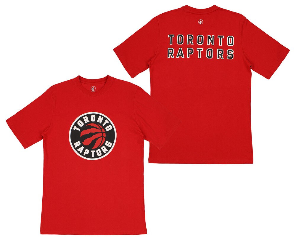 FISLL NBA Men’s Toronto Raptors Team Color, Name and Logo Premium T-Shirt