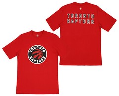 FISLL NBA Men’s Toronto Raptors Team Color, Name and Logo Premium T-Shirt