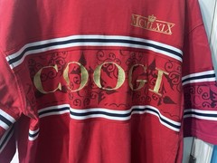 VINTAGE Coogi Shirt Men 2x Red MCMLXIX Hip Hop Graphic T Tee 90s Y2K Streetwear