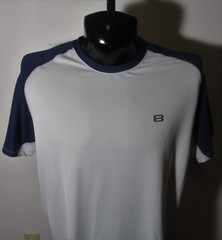 LAYER 8 Ivory Blue Short Sleeve Compression T-Shirt Size 2XL 50-52