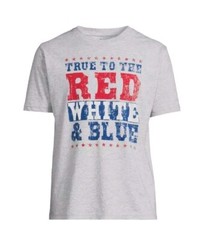 AMERICA TRUE TO THE RED WHITE & BLUE MENS GRAY T-SHIRT SIZE 3XL (54-56)