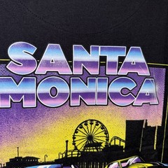 Ford Road Trip T-Shirt Mens XL Black Retro Santa Monica Mustang Fever Graphic