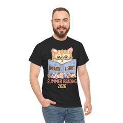 Bookish Cat Lady Summer Reading Story Lover Gift Women Graphic Tee
