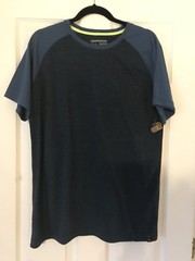 NWT Men’s Tee Blue BURN SIDE Casual Gym Exercise T-Shirt Top Shirt L Large NEW