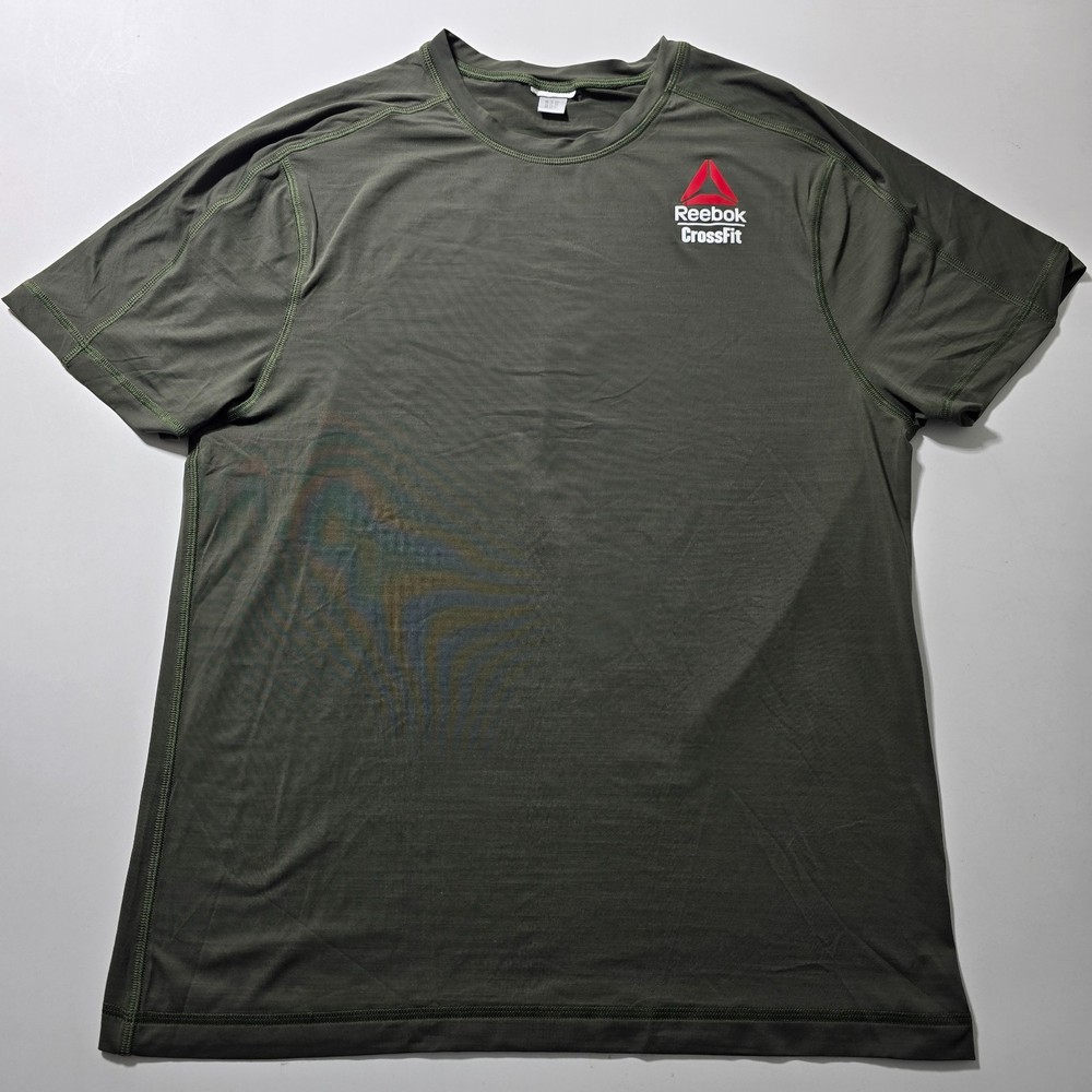 Reebok Crossfit Games 2020 T-Shirt Mens Olive Green Graphic Fittest On Earth