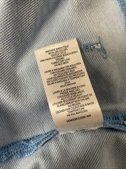 Lands End Mens Classic Fit 4-Way Stretch Tee Shirt BLUE Crewneck XL Short Sleeve