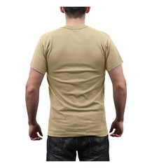 Rothco Thin Blue Line T-Shirt – Desert Sand TBL American Flag Casual Tee Shirt