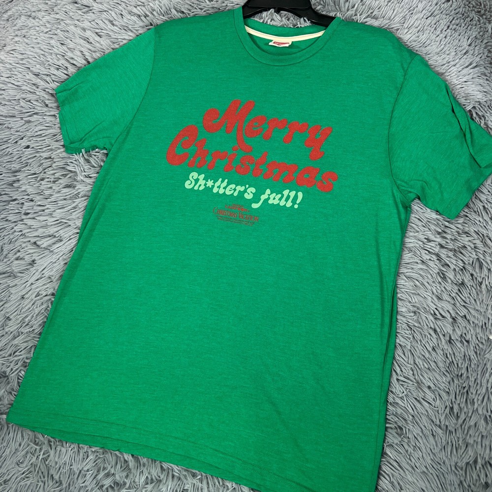 Homage Adult Shirt Large Green Red National Lampoon’s Christmas Vacation Mens