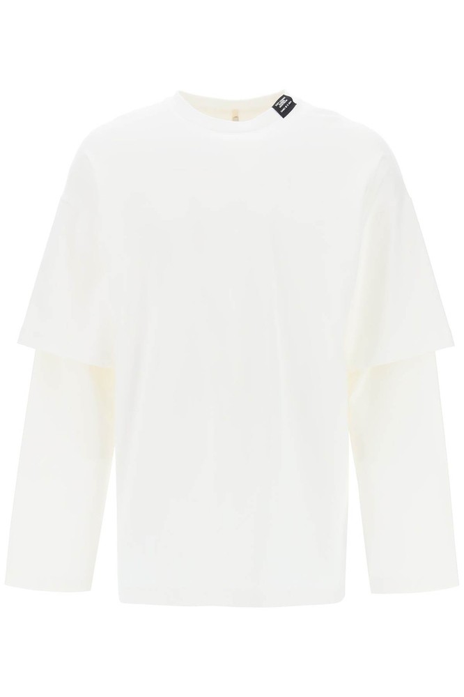 Oamc t-shirt Mul tistrato Long Sleeves 24E28OAJ11COT00912 White Sz.L 101OW