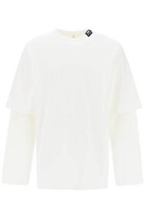 Oamc t-shirt Mul tistrato Long Sleeves 24E28OAJ11COT00912 White Sz.L 101OW