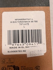 The North Face White Short-Sleeve Logo Tee Sz L