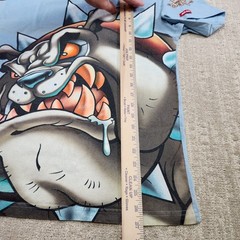 Vintage JNCO Jeans Shirt Men Small Bulldog Big Logo Blue USA Made 90s Y2K