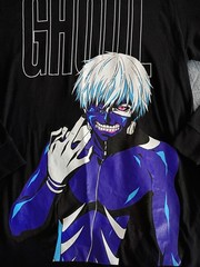 Funimation Tokyo Ghoul Ken Kaneki Black Long Sleeve Graphic T-Shirt Mens L