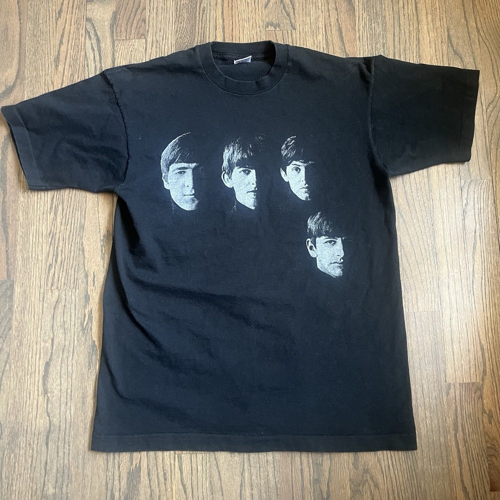 Vintage 90s Beatles meet The Beatles Band Tee Shirt Sz L