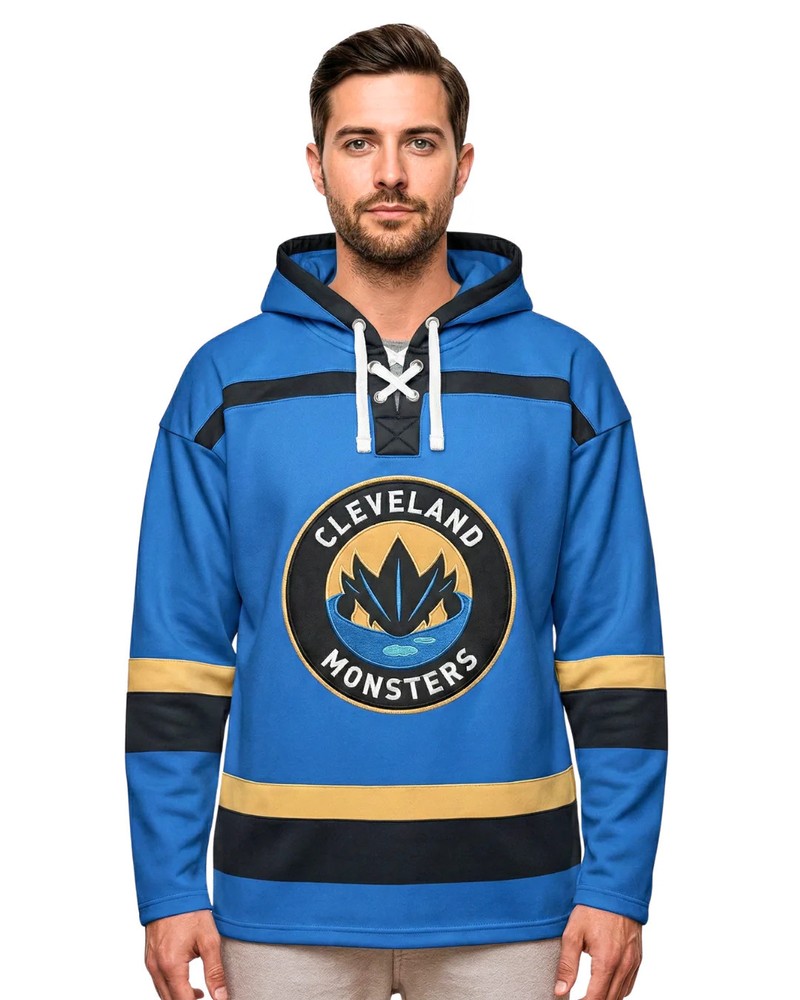 Cleveland Monsters AHL Hockey Embroidered Lace Hoodie