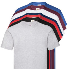 Mens fruit of the loom Super Premium t shirts 3 5 Pack Unisex Plain Cotton Mixed