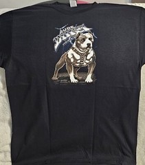 PITBULL TERRIER SPIKED COLLAR RUDE DOGS THE NEW BREED LIGHTNING T-SHIRT