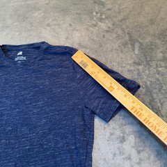 H&M Slim Fit T Shirt Mens Medium Blue Heathered Stretch Short Sleeve