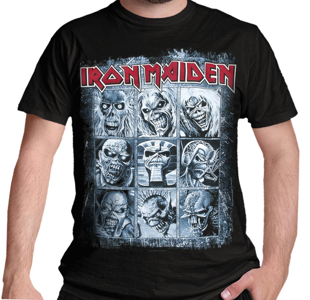 Iron Maiden T Shirt Official Nine Eddies Logo Heavy Metal Band S-2XL New