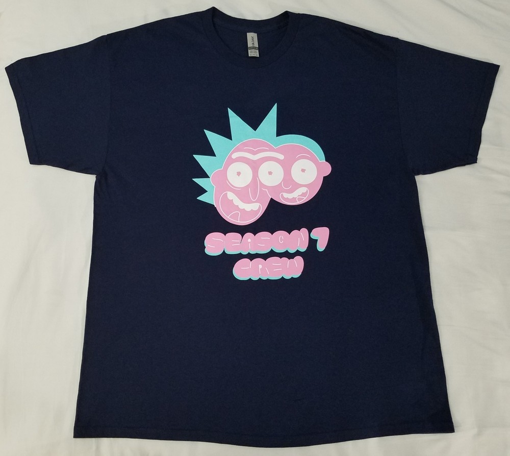 Rick and Morty Season 7 Cast and Crew shirt XL Cartoon Network adult swim show