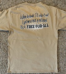 Ted Nugent Men’s T-Shirt Size M Free-For-All Lyrics On Back Pre-Owned