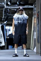 ByTheR Mens Hand Painted Graphic Loose Fit Sleeveless Tank Top Streetwear
