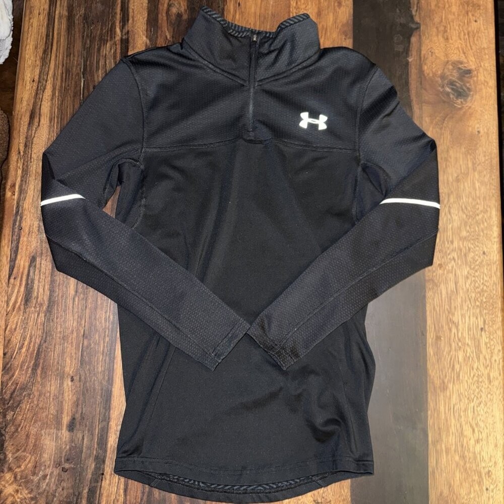 Under Armour 1/4 Zip Pullover Men’s M Gray Performance Long Sleeve Athletic
