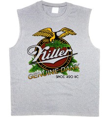 Men’s sleeveless shirt killer dank funny weed pot 420 muscle tee tank top