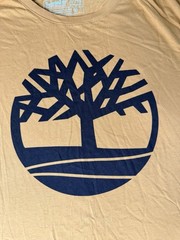 Timberland Men’s Kennebec River Tree Logo Half Sleeve T-Shirt Yellow Size XL