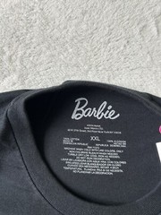 Barbie Mens Black ShortSleeve Crewneck Logo Graphic T- shirt Size 2XL (50-52)NEW