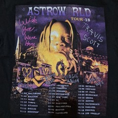 Travis Scott Astroworld Tour T Shirt 2018 Wish You Were Here Tour Size Small