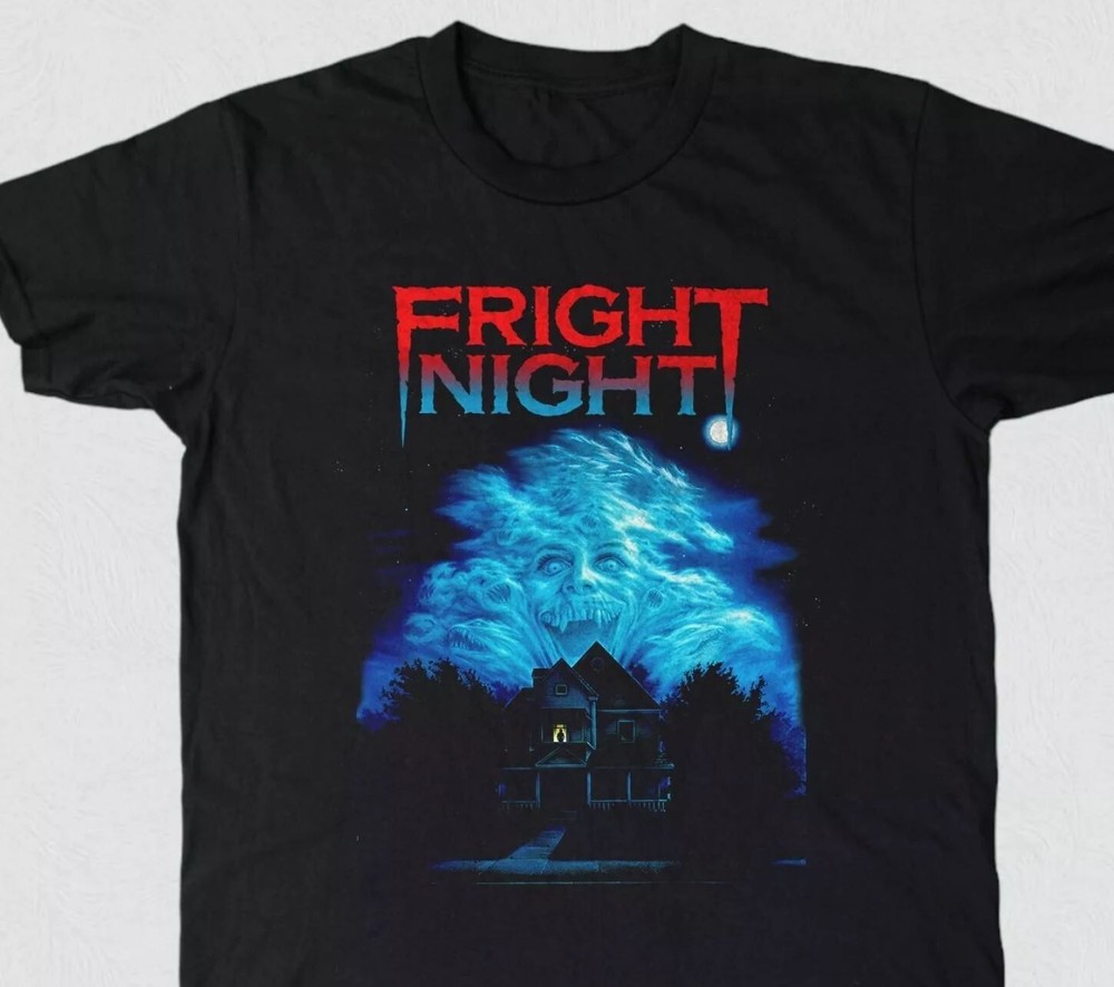Fright Night 1985 Horror Movie Unisex Black T-shirt Size S-5XL