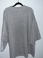 VINTAGE WESTERN XXL ATHLETIC DEPT. HALF SLEEVE T-SHIRT Grey V-Neck College WIU