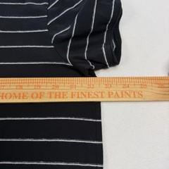 Vince Shirt Mens XL Black White Striped Cotton Modal Crewneck Short Sleeve Tee