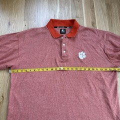 VTG Starter Clemson Tigers Polo Shirt Size XL Textured Fabric 90s 80s College