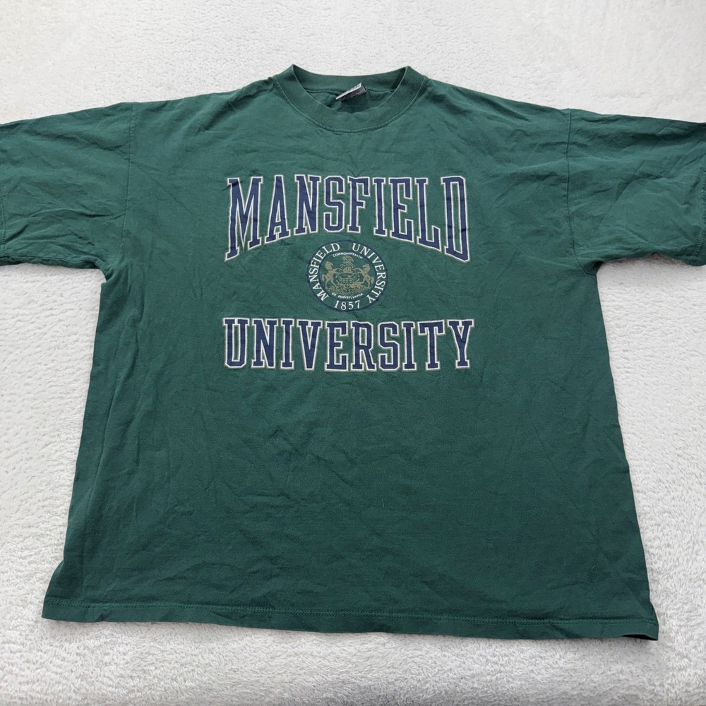 Gear For Sports Mansfield University T-Shirt XXL Green Vintage 90s Made in USA