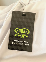 ATHLETIC WORKS DriWorks White Short Sleeve Crew Neck Jersey T-Shirt Sz 2XL