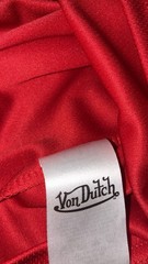 Von Dutch Red Football Jersey Mens Large Oversized Y2K Streetwear New Shirt