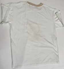 Vintage Bonnie Blain Gold Sailboat Embroidered Tee XL Gold Contrast Collar RETRO