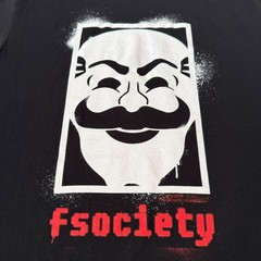 Mr. Robot FSociety Medium Black Loot Crate Exclusive Graphic Tee Men’s T-Shirt