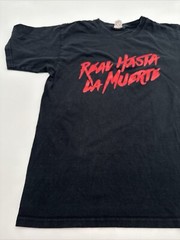 Yazbek Anuel Real Hasta La Muerte T-Shirt Men Medium Spell Out..#22918