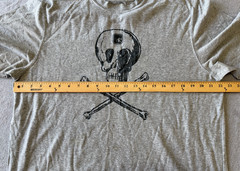Vintage AND 1 Skull “Play At Your Own Risk” double sided gray T-Shirt Men Size L