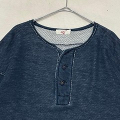 45R Excellent condition Henley neck sweatshirt long-sleeved T-shirt top L