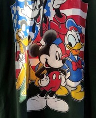 Vintage 90s Disney Mickey Mouse & Friends USA Flag Graphic T-Shirt Green XL